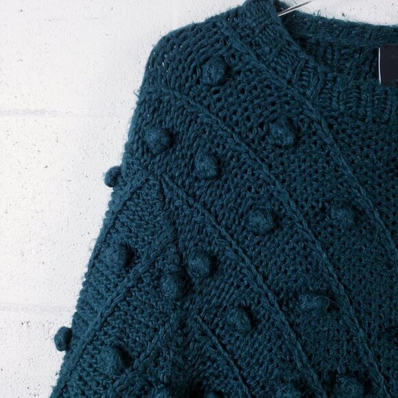 C/MEO Collective Women's Small Green Trade Places Pommed Sweater Crewneck Knit - Picture 7 of 8